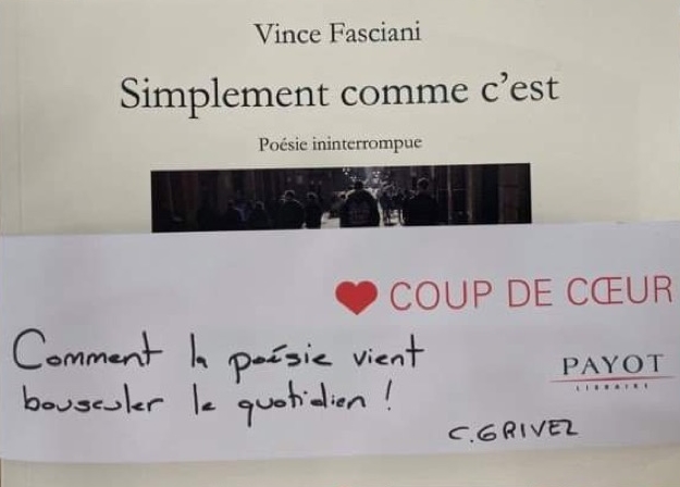 Simplement comme c'est - coup de coeur de la librairie Payot